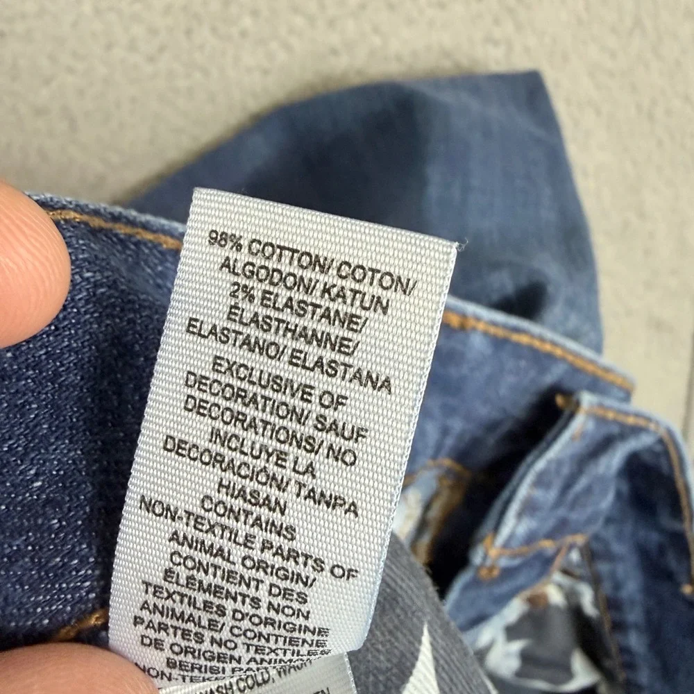 Lucky Brand 221 Original Straight Mens Blue Jeans 34x32 Medium Wash Denim